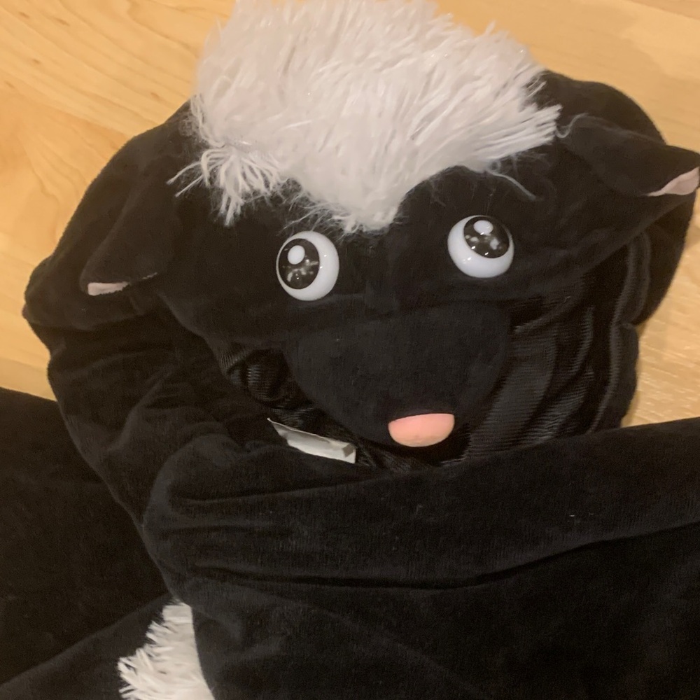 Black and White Skunk Costume size 4-5T